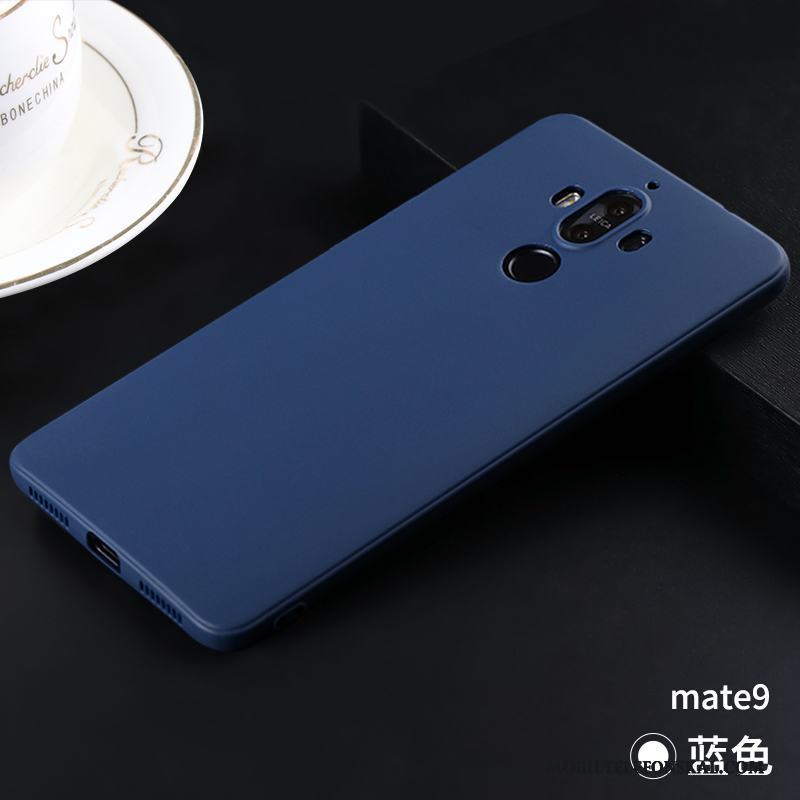 Huawei Mate 9 All Inclusive Blå Mjuk Skal Telefon Silikon Nubuck Fodral