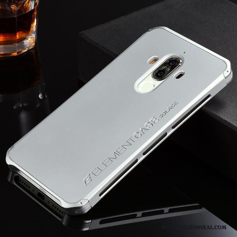 Huawei Mate 9 Nubuck Fallskydd Fodral Metall Silikon All Inclusive Skal Telefon