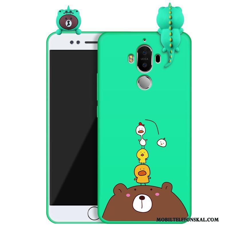 Huawei Mate 9 Nubuck Silikon Skal Telefon Grön Tecknat Skydd Mjuk