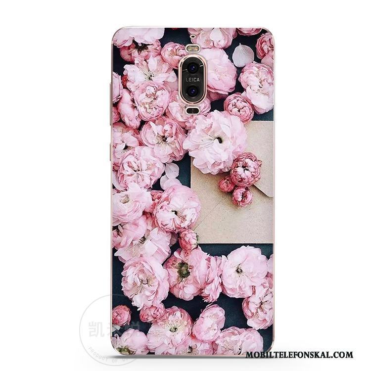 Huawei Mate 9 Pro Skal Mjuk Fallskydd Rosa Rose Silikon Personlighet Vacker