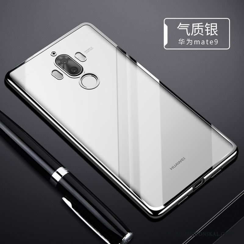 Huawei Mate 9 Silikon Skal Telefon Fodral Transparent Slim Silver