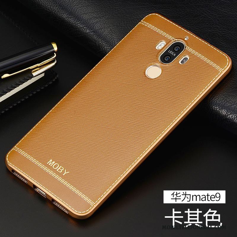 Huawei Mate 9 Skal Business Mobil Telefon Plating Skydd Kaki Fodral Fallskydd