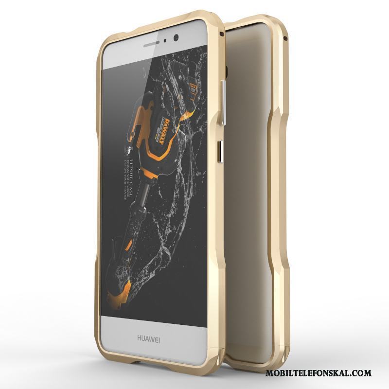 Huawei Mate 9 Skal Guld Metall Hemming Kreativa Fallskydd Frame