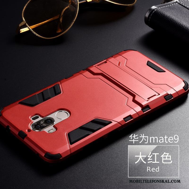 Huawei Mate 9 Skal Kreativa Fallskydd Trend Metall Personlighet Röd All Inclusive