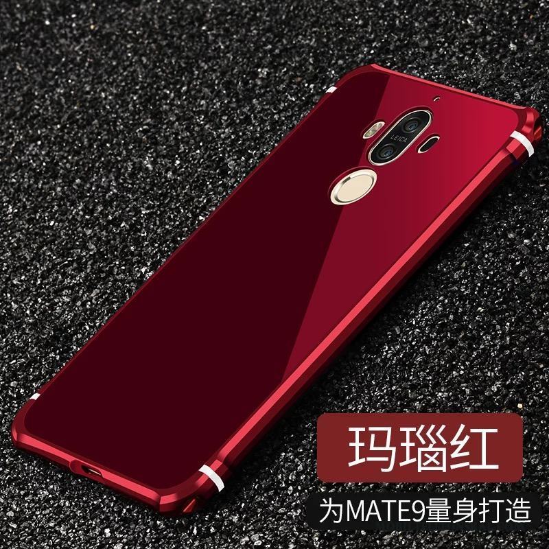 Huawei Mate 9 Skydd Skal Telefon Röd Fodral Metall