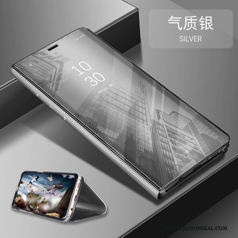 Huawei Mate 9 Trend Läderfodral Skal Telefon Fallskydd All Inclusive Silver Täcka