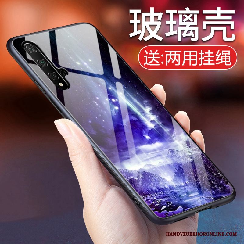 Huawei Nova 5t Fallskydd Personlighet Purpur Vind Mjuk Glas Skal