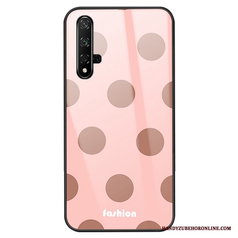 Huawei Nova 5t Fallskydd Skal Telefon All Inclusive Blommor Rosa Fodral Glas