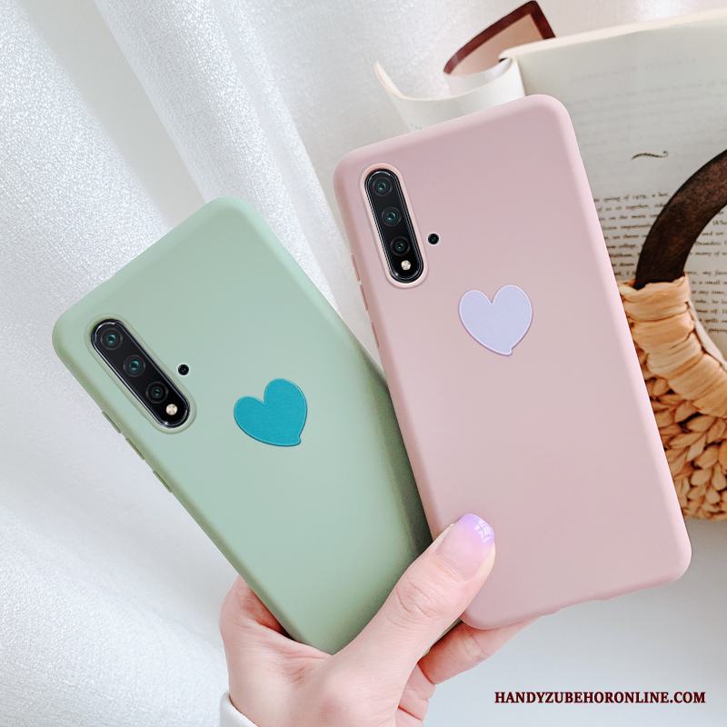 Huawei Nova 5t Skal Slim Silikon Personlighet Rosa Vacker Älskar Mjuk