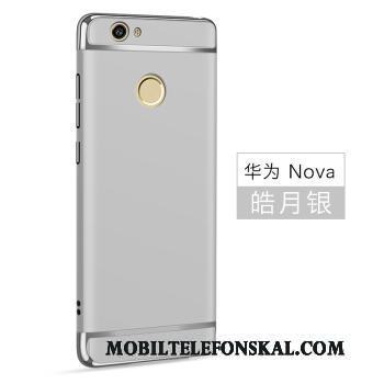 Huawei Nova Fallskydd Fodral Skal Telefon Grön Silver Pu