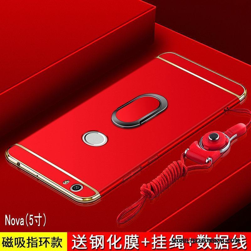 Huawei Nova Fodral Ungdom Skydd Nubuck Skal Telefon All Inclusive Röd