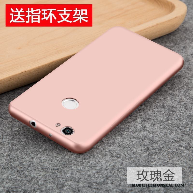 Huawei Nova Rosa Skal Mjuk Fallskydd Silikon Fodral Nubuck