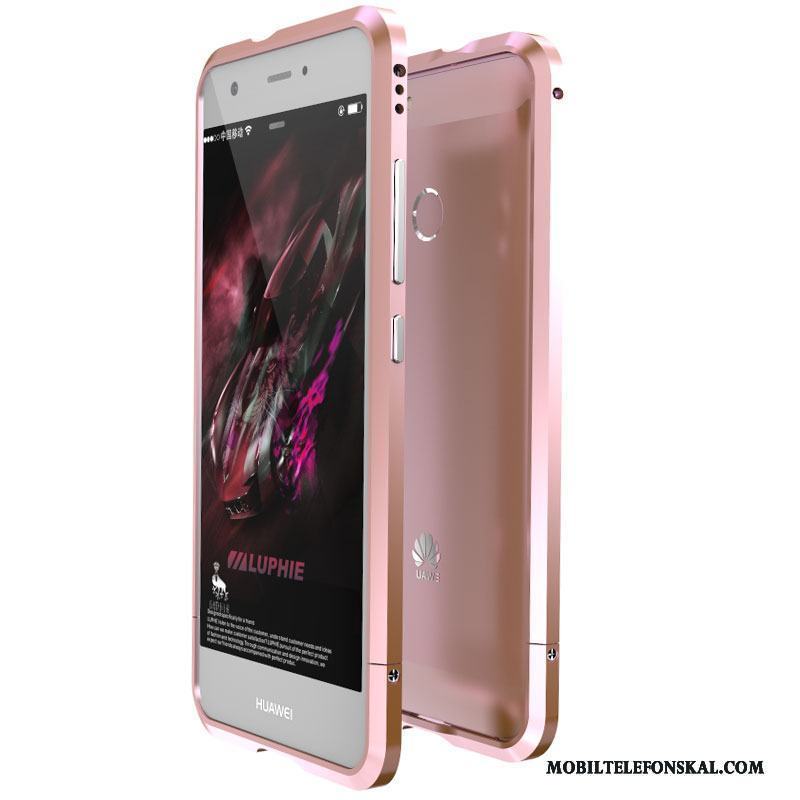 Huawei Nova Skal Telefon Fodral Mobil Telefon Fallskydd Frame Rosa Metall