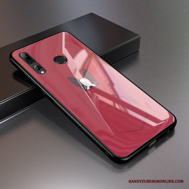 Huawei P Smart+ 2019 Anpassa Mönster Skärmskydd Film Personlighet Röd Skal Telefon Härdning
