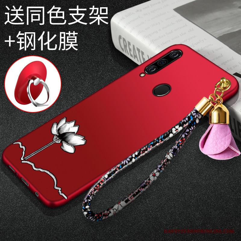 Huawei P Smart+ 2019 Skal Telefon Mjuk Röd Personlighet Mode Fodral Skydd
