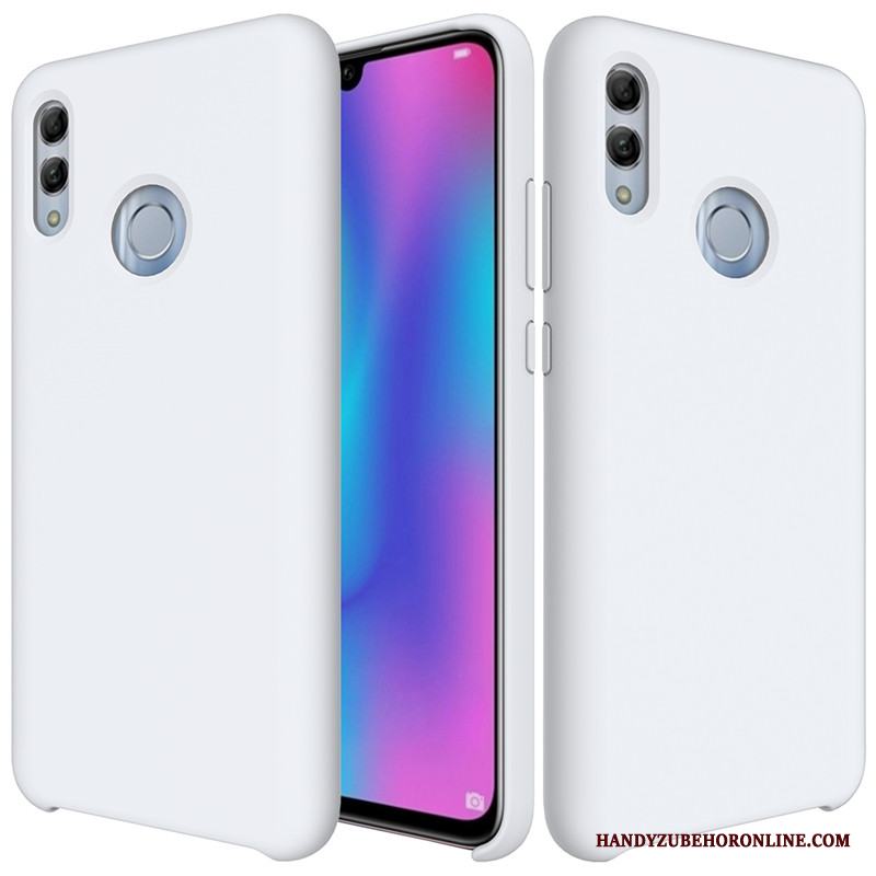 Huawei P Smart 2019 Vit Skal Telefon Silikon Skydd Fodral Nubuck Mjuk