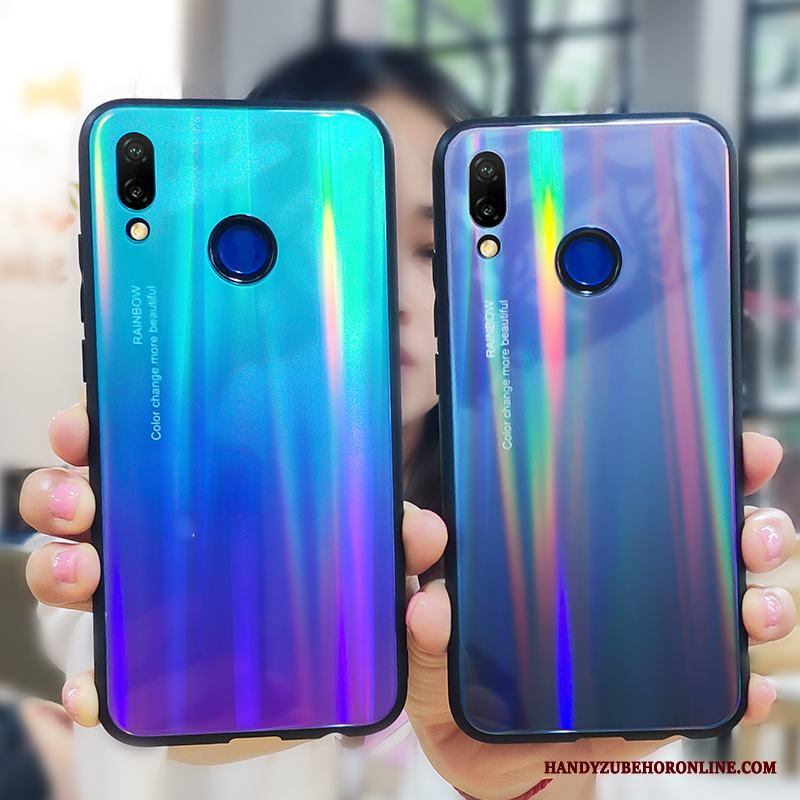 Huawei P Smart+ Gradient Mode Fodral Skydd Silikon Blå Skal Telefon