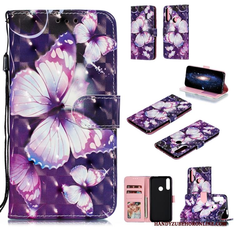 Huawei P Smart Z Skal Telefon Purpur Läderfodral