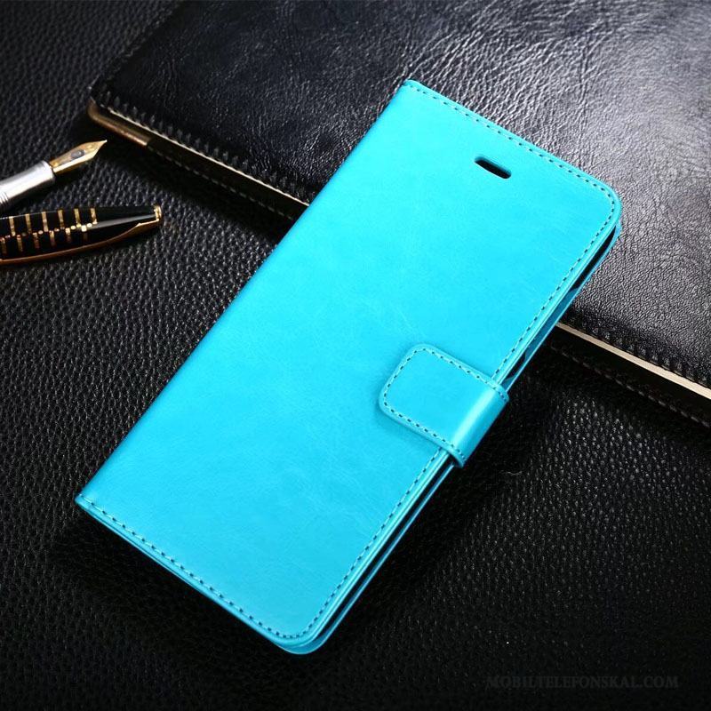 Huawei P10 Lite Skal Telefon Ljusblå Äkta Läder Mobil Telefon Mjuk Skydd Fallskydd