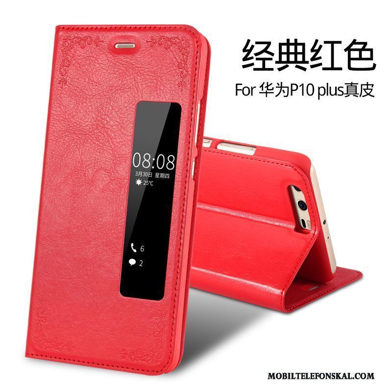 Huawei P10 Plus All Inclusive Läderfodral Skydd Fallskydd Röd Skal Telefon Täcka