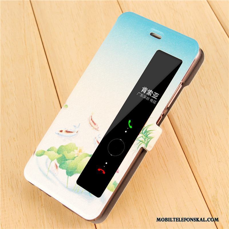 Huawei P10 Plus Kreativa Skydd Täcka Fallskydd Grön Skal Telefon Läderfodral