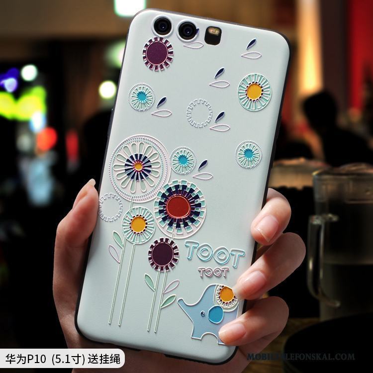Huawei P10 Plus Personlighet Kreativa Tecknat Vacker Ljusblå Fallskydd Skal Telefon