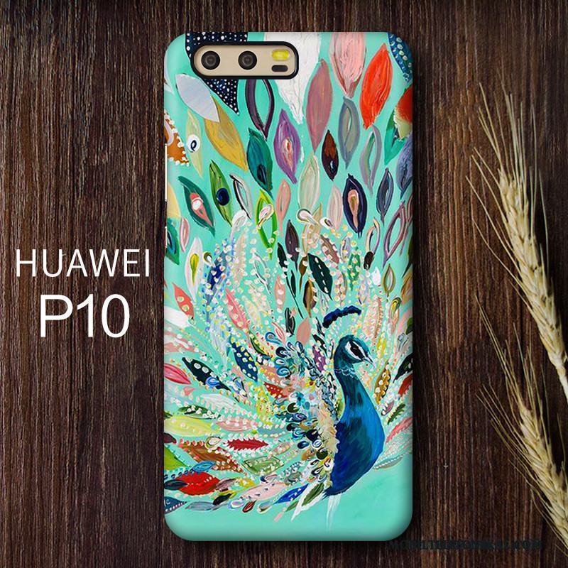 Huawei P10 Trend Skydd Hård Fodral Kinesisk Stil Nubuck Skal Telefon