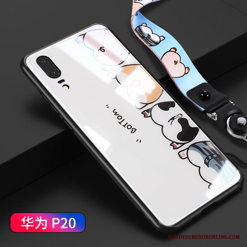 Huawei P20 Glas Skal Telefon Vacker Vit Slim All Inclusive Trend Varumärke