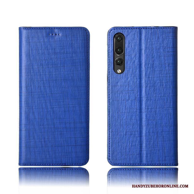 Huawei P20 Pro All Inclusive Clamshell Blå Ny Skal Silikon Läderfodral