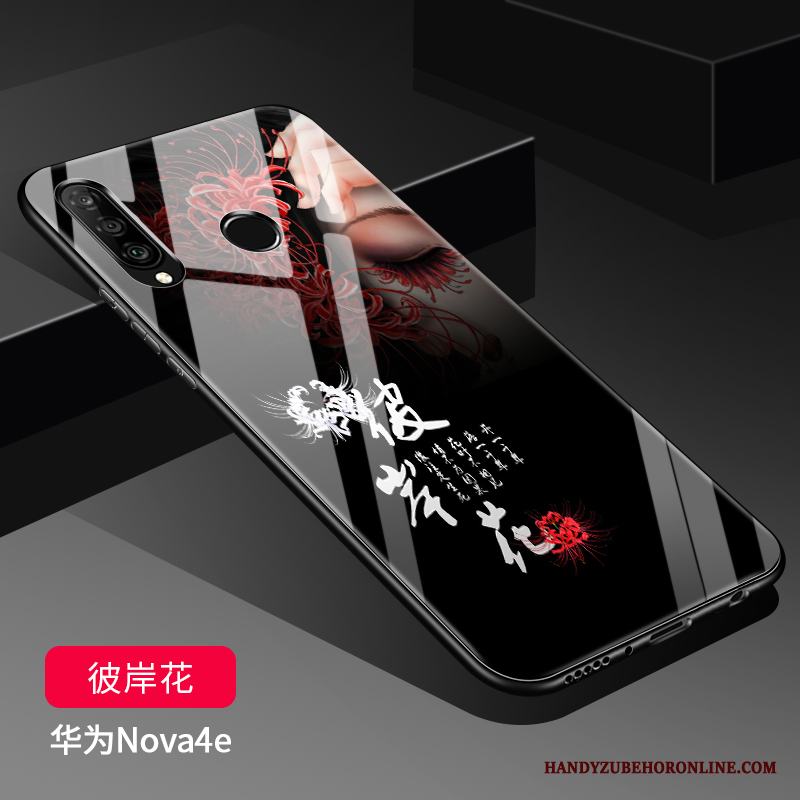 Huawei P30 Lite Mjuk Mobil Telefon Silikon Skal Telefon All Inclusive Svart Glas