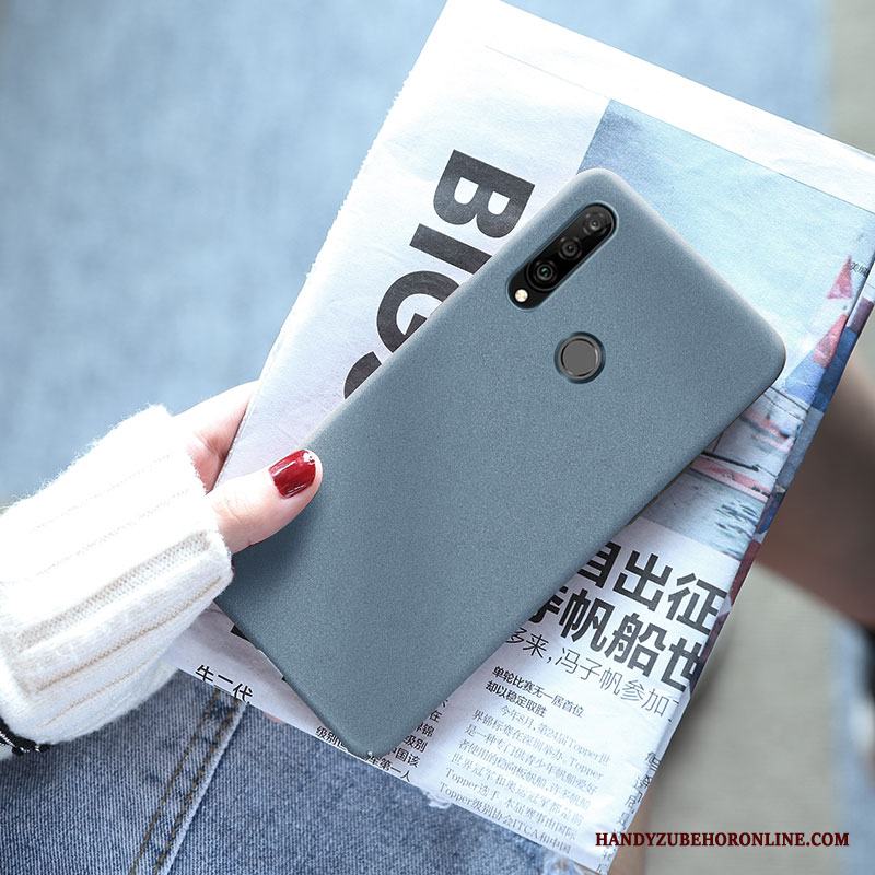 Huawei P30 Lite Skal Telefon Blå Fallskydd Fodral Mjuk Silikon