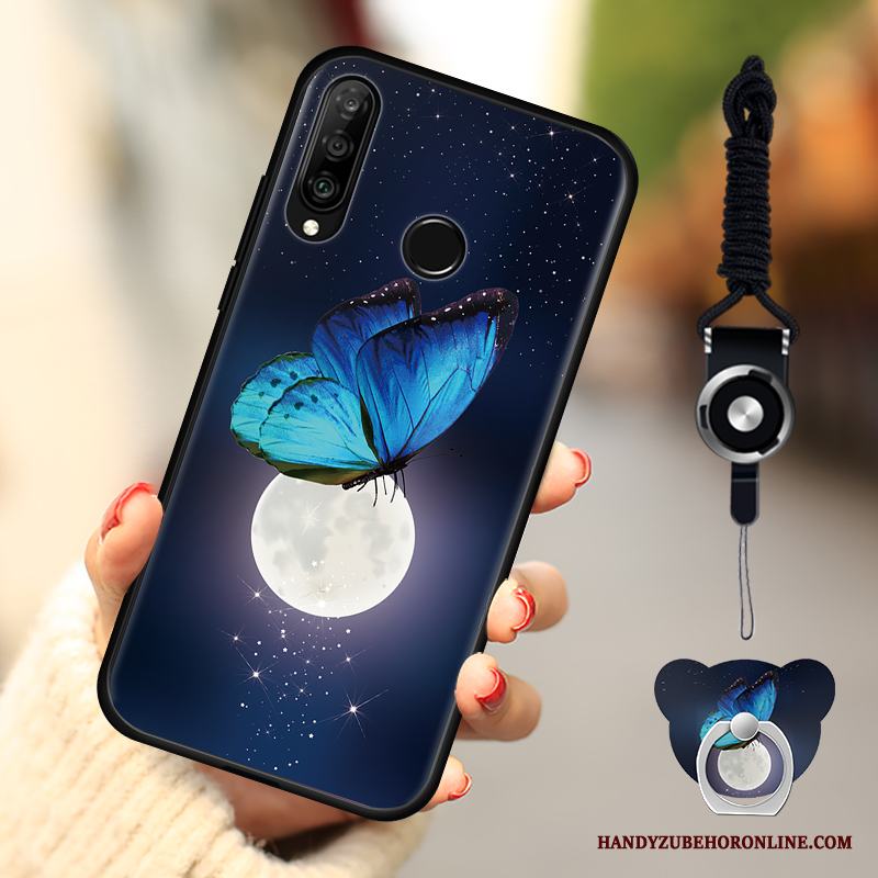 Huawei P30 Lite Skal Telefon Blå Trend Fodral Mode Mjuk Fallskydd