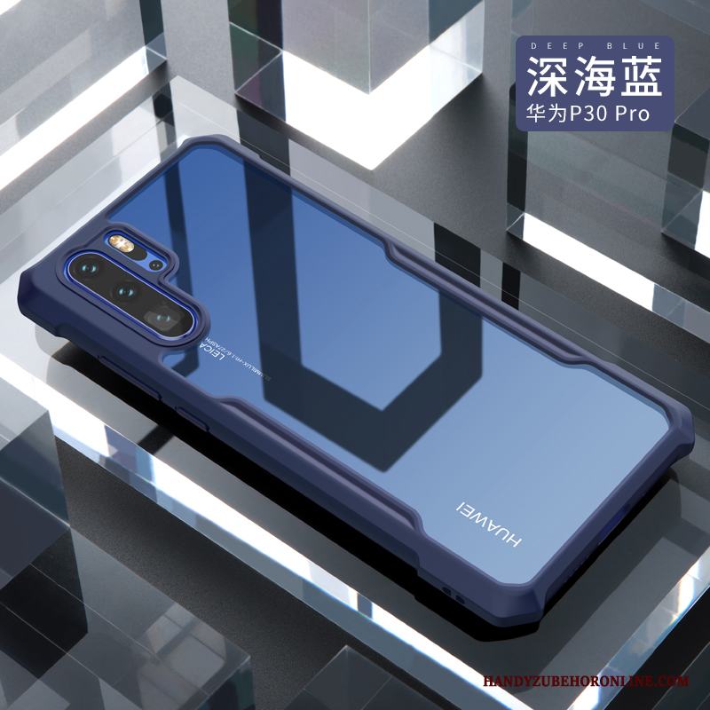 Huawei P30 Pro Mjuk Trend Varumärke Blå Silikon Net Red Skal Telefon Skydd