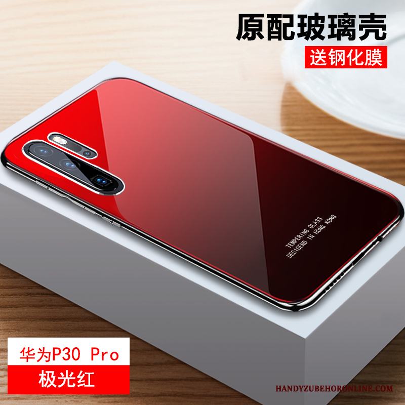 Huawei P30 Pro Skal Telefon Fodral Personlighet Röd All Inclusive Slim Fallskydd