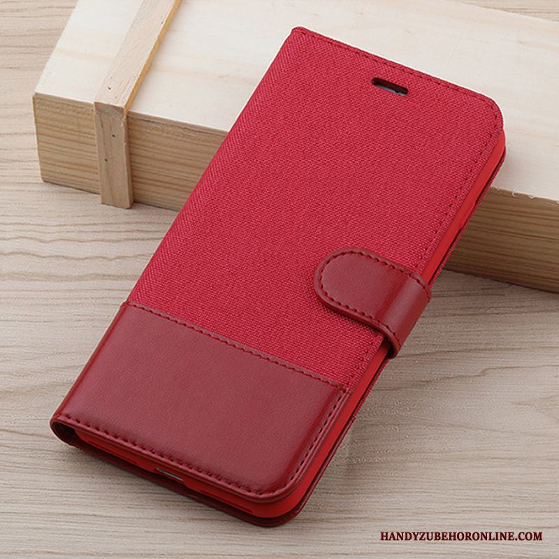 Huawei P30 Pro Skal Telefon Plånbok Kort Fallskydd Täcka Röd Läderfodral