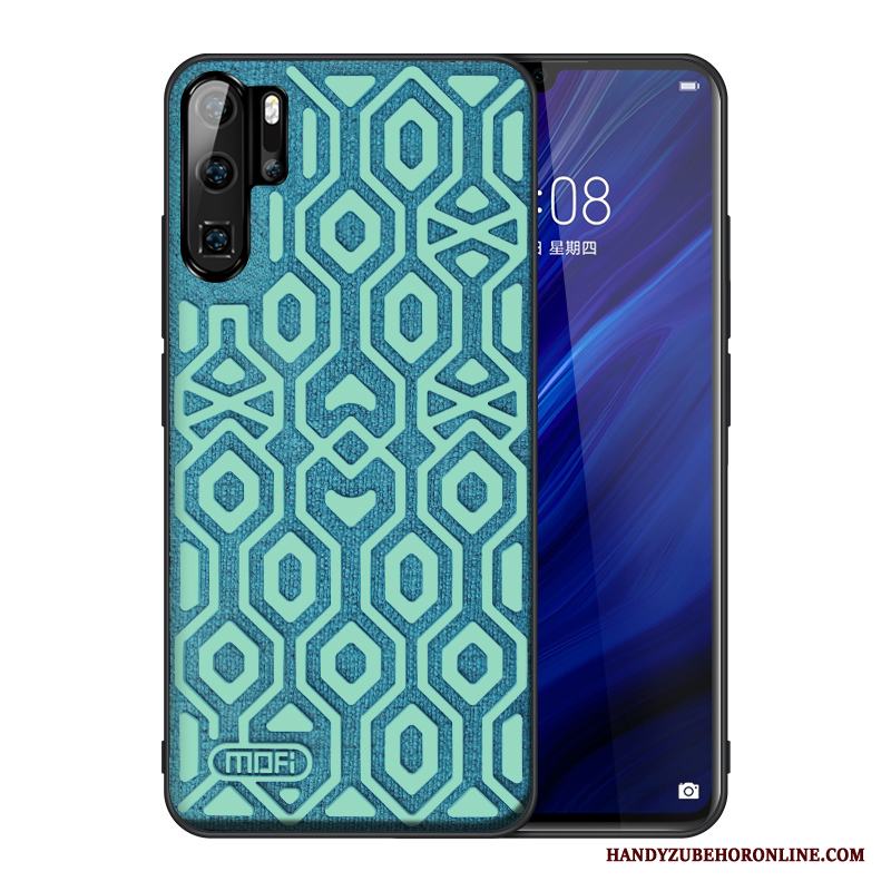 Huawei P30 Pro Skydd Nubuck Skal Telefon All Inclusive Blå Fallskydd Högt Utbud