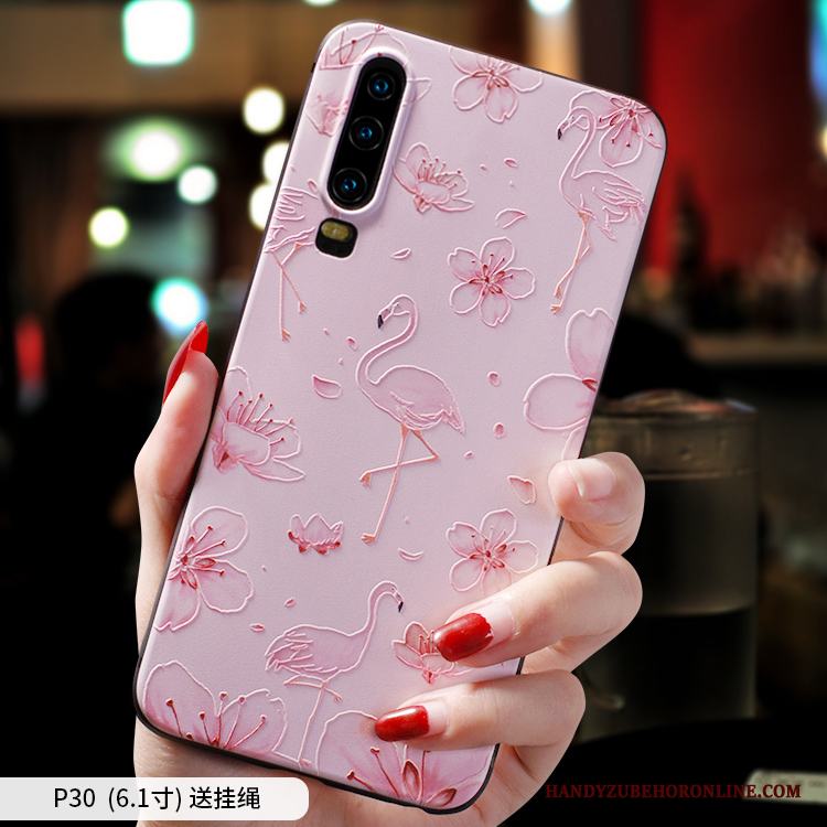 Huawei P30 Rosa Personlighet Kreativa Trend Varumärke Skal Telefon Fallskydd Slim