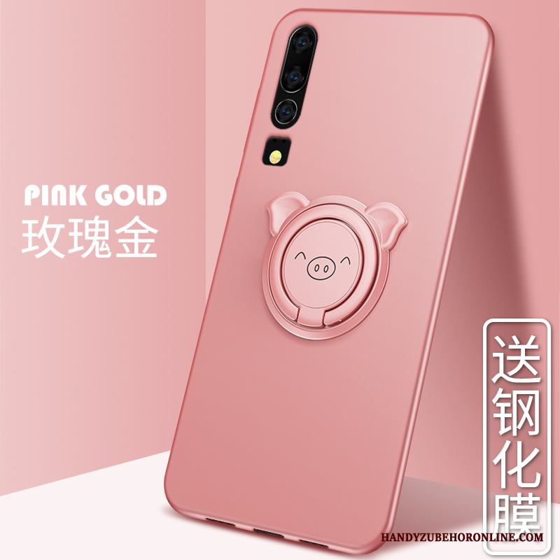 Huawei P30 Silikon Net Red Skal Nubuck Telefon Trend Ny