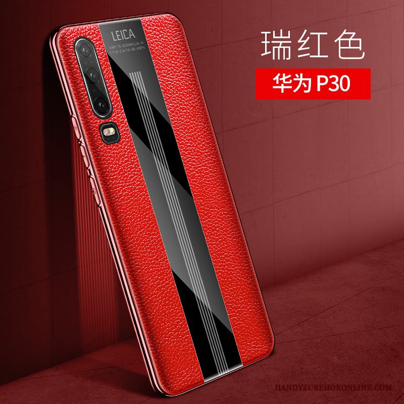 Huawei P30 Skal Högt Utbud Läderfodral Mjuk Personlighet All Inclusive Net Red Silikon