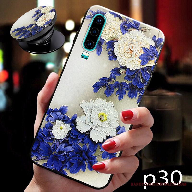 Huawei P30 Skal Personlighet Skydd All Inclusive Blå Trend Mjuk Ungdom