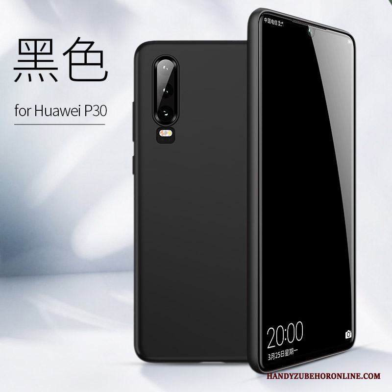 Huawei P30 Svart Trend Mjuk Skal Slim All Inclusive Telefon
