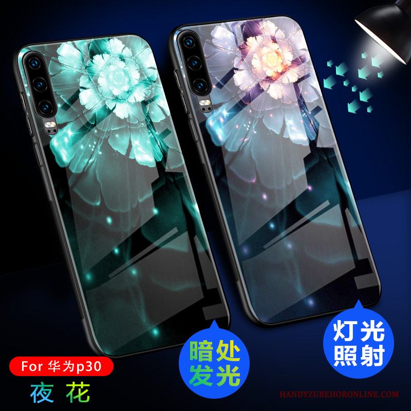 Huawei P30 Vacker Skal Telefon Glas Skydd Kreativa All Inclusive Lysande