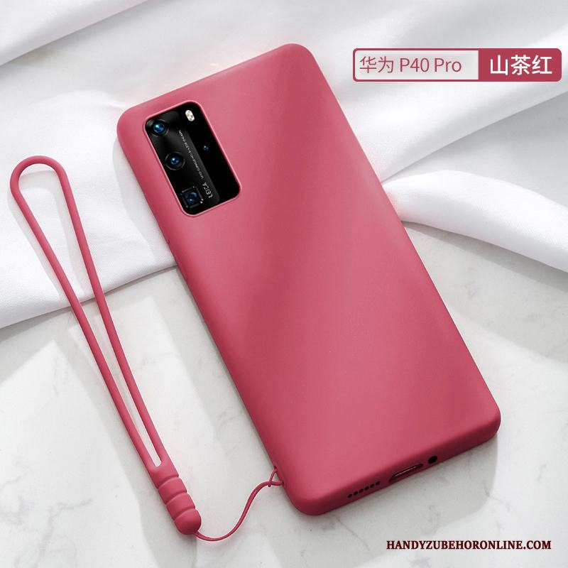 Huawei P40 Pro All Inclusive Skal Telefon Röd Fallskydd Personlighet Fodral Net Red