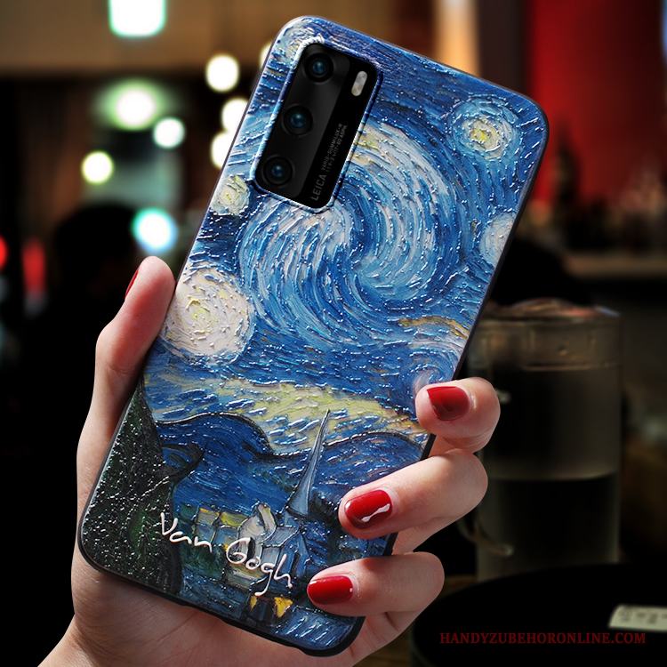 Huawei P40 Skal Europa Personlighet Silikon Trend Varumärke Kreativa All Inclusive Mjuk