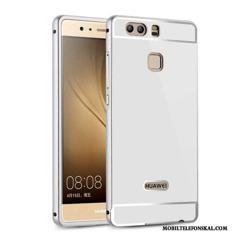 Huawei P9 Bakre Omslag Silver Skal Frame Skydd Metall Telefon