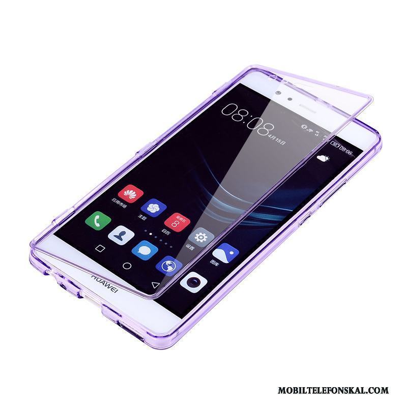 Huawei P9 Plus Skal Mjuk Purpur Clamshell Silikon Skydd Mobil Telefon Fallskydd