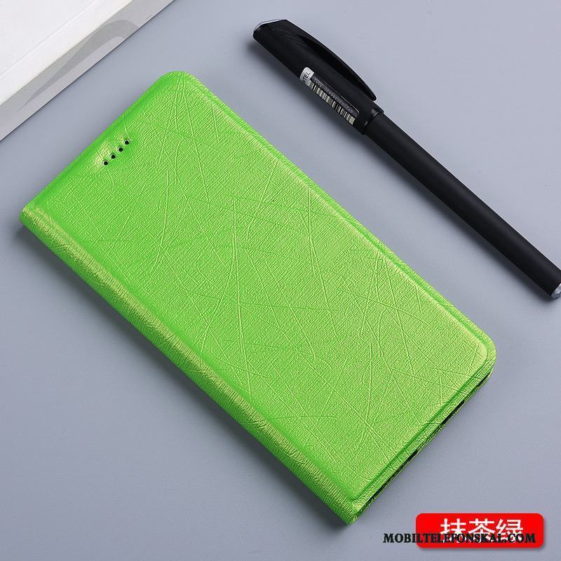 Huawei P9 Plus Skal Ungdom Fodral Silke Grön Mobil Telefon Läderfodral Skydd