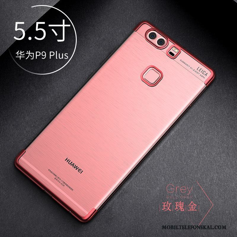 Huawei P9 Plus Skydd Transparent Skal Telefon Fallskydd Silikon Kreativa Rosa
