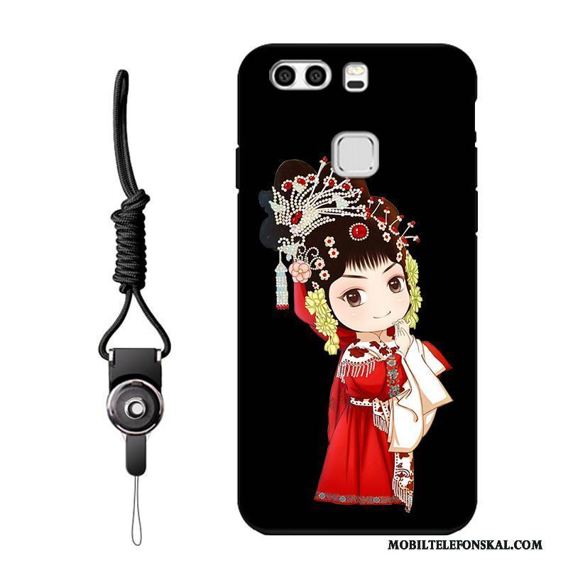 Huawei P9 Skal Svart Personlighet Hua Dan Retro Par Skydd Peking Opera