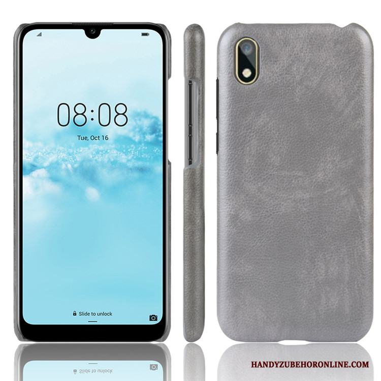 Huawei Y5 2019 Läder Skydd Skal Fodral Telefon Kvalitet Hård